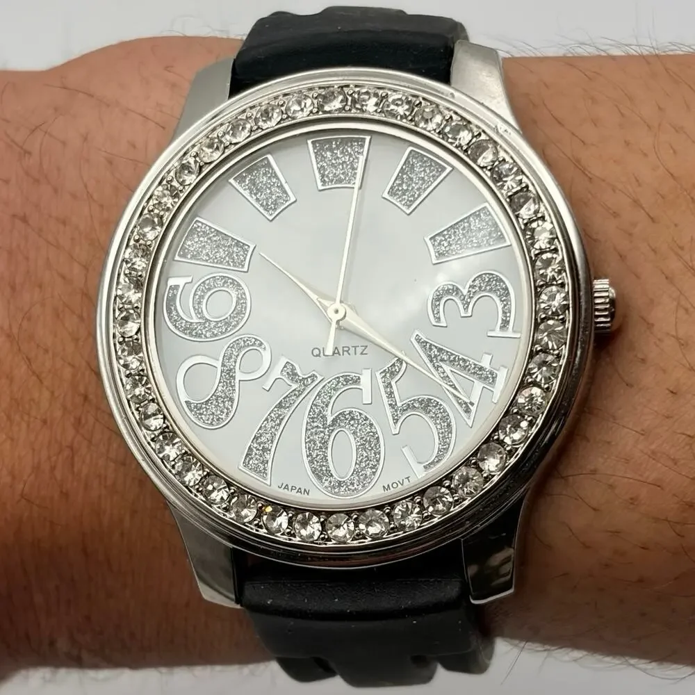 Silver & Black Y2K Men’s Watch
